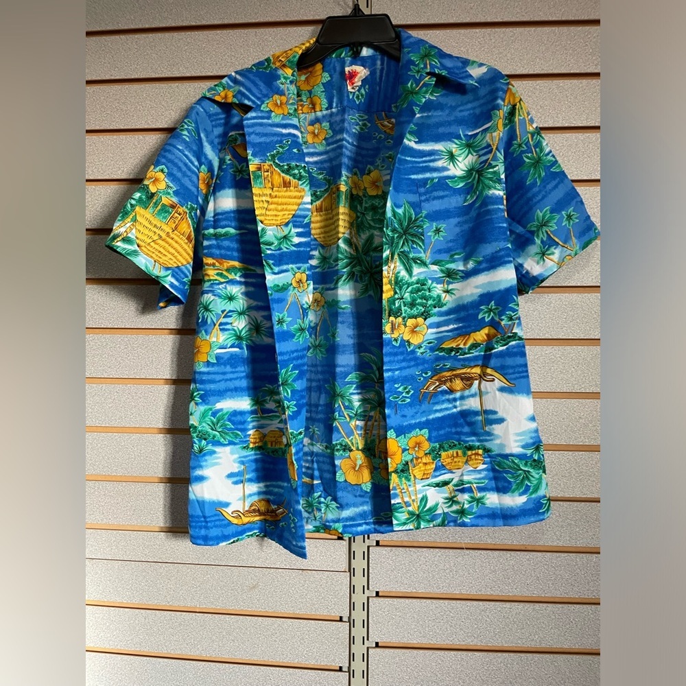 VTG Pomare Hawaii Hawaiian Shirt Short Sleeve Button Up Medium‎